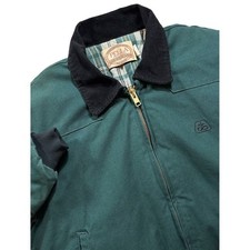 Pella Men's Vintage Coat Quilted Lined Green Jacket XL Tall Made In USA - 852