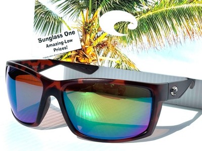 Costa Del Mar Reefton Sonnenbrille Mattschwarz Tortoise Grün 580P Polarisiert