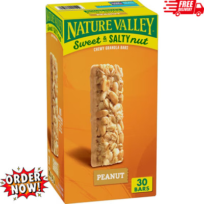 Nature Valley Sweet and Salty Peanut Granola Bars 30 Count Snack Bars