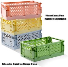 Collapsible Organizing Storage Crates Boxes Stacking Kitchen Boxes Small/Large
