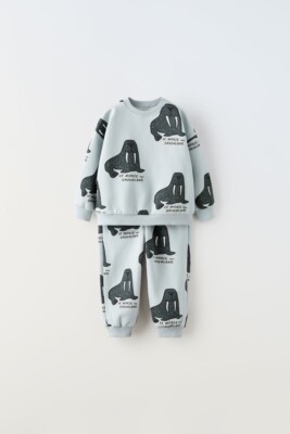 ZARA NWT walrus print tracksuit set size 9-12 months