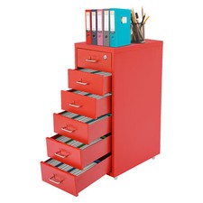 6 Drawer File Cabinet with Lock Metal Vertical Filing Cabinet for Office Home