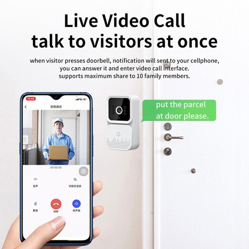 1 Set For Smart Wireless WiFi Video Doorbell Door Ring Intercom Security Camera - Picture 11 of 14