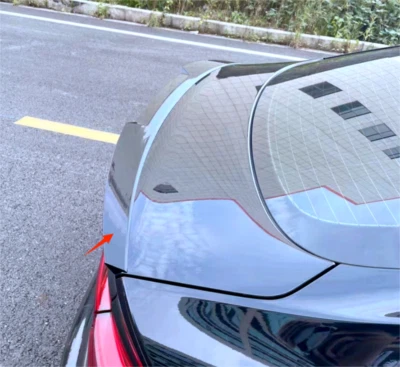 Rear Trunk Glossy Black Spoiler Wing For 2017-2022 Audi A5 B9 S5 4-Door V Style - Image 1 of 4