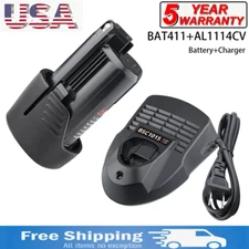 10.8V/12V Lithium Ion 4.8AH Battery for Bosch BAT411 BAT412 / AL1115CV Charger