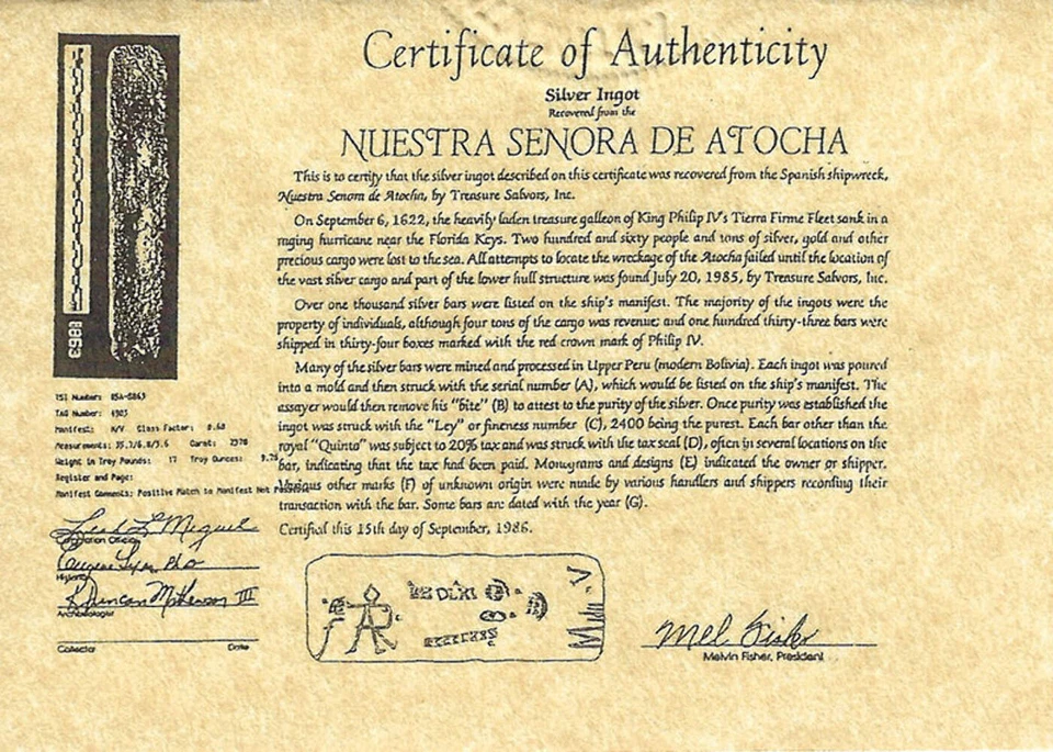 Atocha Sunken Treasure Jewelry - Lima 8 Escudo Gold Coin Pendant - Image 4 of 4