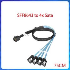 1PCS Minisas Cable SFF8643 To 4 Sata 1/4 Array Card Hard Drive 12G Straight Head