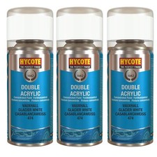Hycote Colour Spray Paint XDVX601 Vauxhall Glacier White 150ml x3