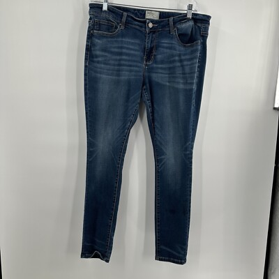 Buckle BKE Jeans Womens 33 Blue Skinny Payton Midrse Stretch Thick Stitch