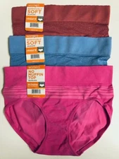 Warner's No Muffin Top Seamless Panties Size 5 Hipsters Lot of 3 MSRP $34.50