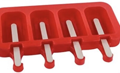 Silicone Mold 4 Cavity Popsicle Ice Cream Fruit Pastry Dessert Baking Cakes Choc