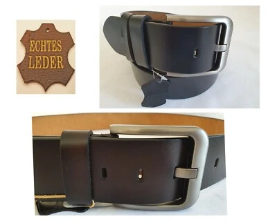 UNOUNOUNO Herren Gürtel 4,5 cm echt Leder Jeansgürtel Arbeitsgürtel schwarz braun neu DHL