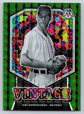 2021 Panini Mosaic #V10 Hal Newhouser Prizm Vintage Green