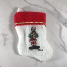 VINTAGE DISNEY GOOFY SANTA MINI FELT CHRISTMAS STOCKING