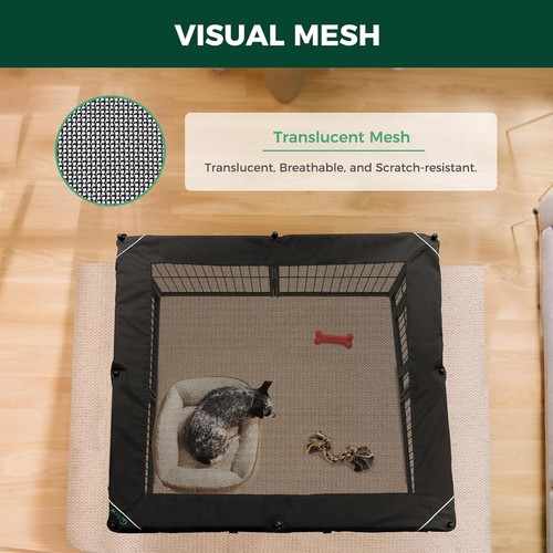 FXW Specialized Dog Playpen Mesh Top Cover for 24 inch Fence 47''x47'' - Picture 5 of 10