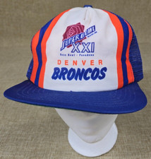 Vintage Super Bowl XXI Denver Broncos Rose Bowl Pasadena New Era Made In USA