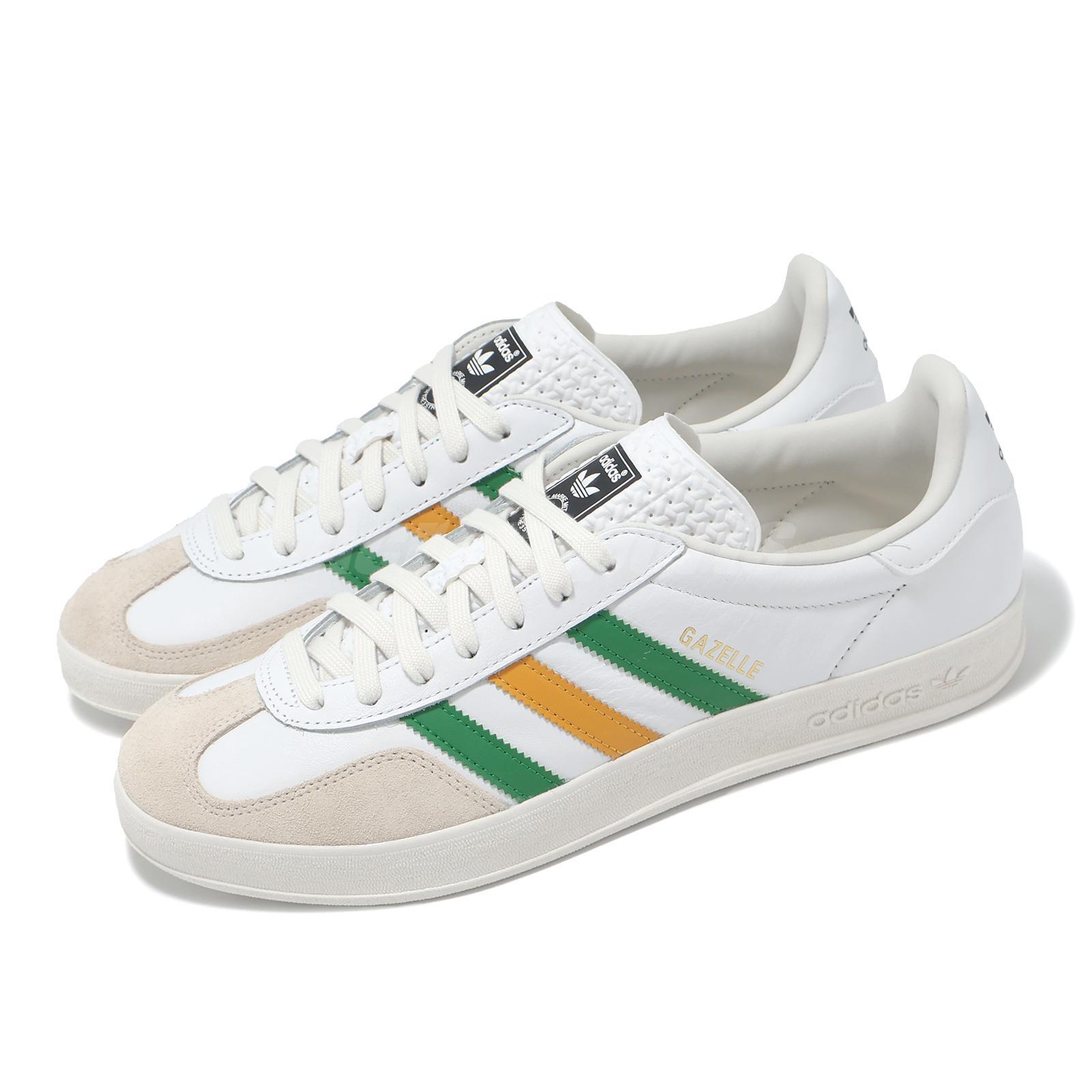 adidas Originals Gazelle Indoor White Green Preloved Yellow Men Casual IE9092