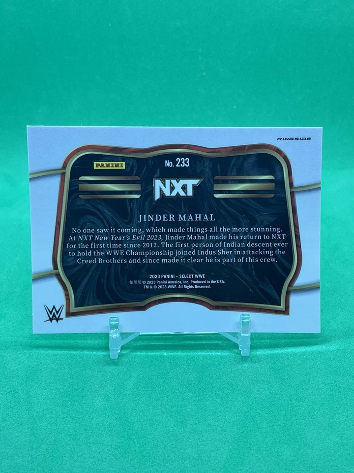 Jinder Mahal 2023 Panini Select WWE Ringside Card # 233 - Image 2 of 3