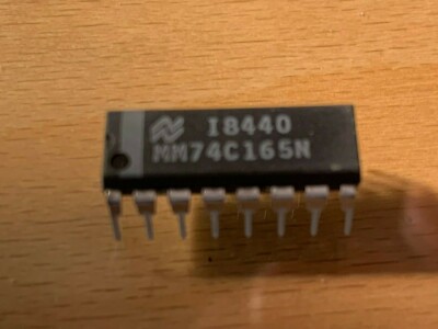 National IC - MM74C165N - Parallel-Load 8-Bit Shift Register -DIP-16.