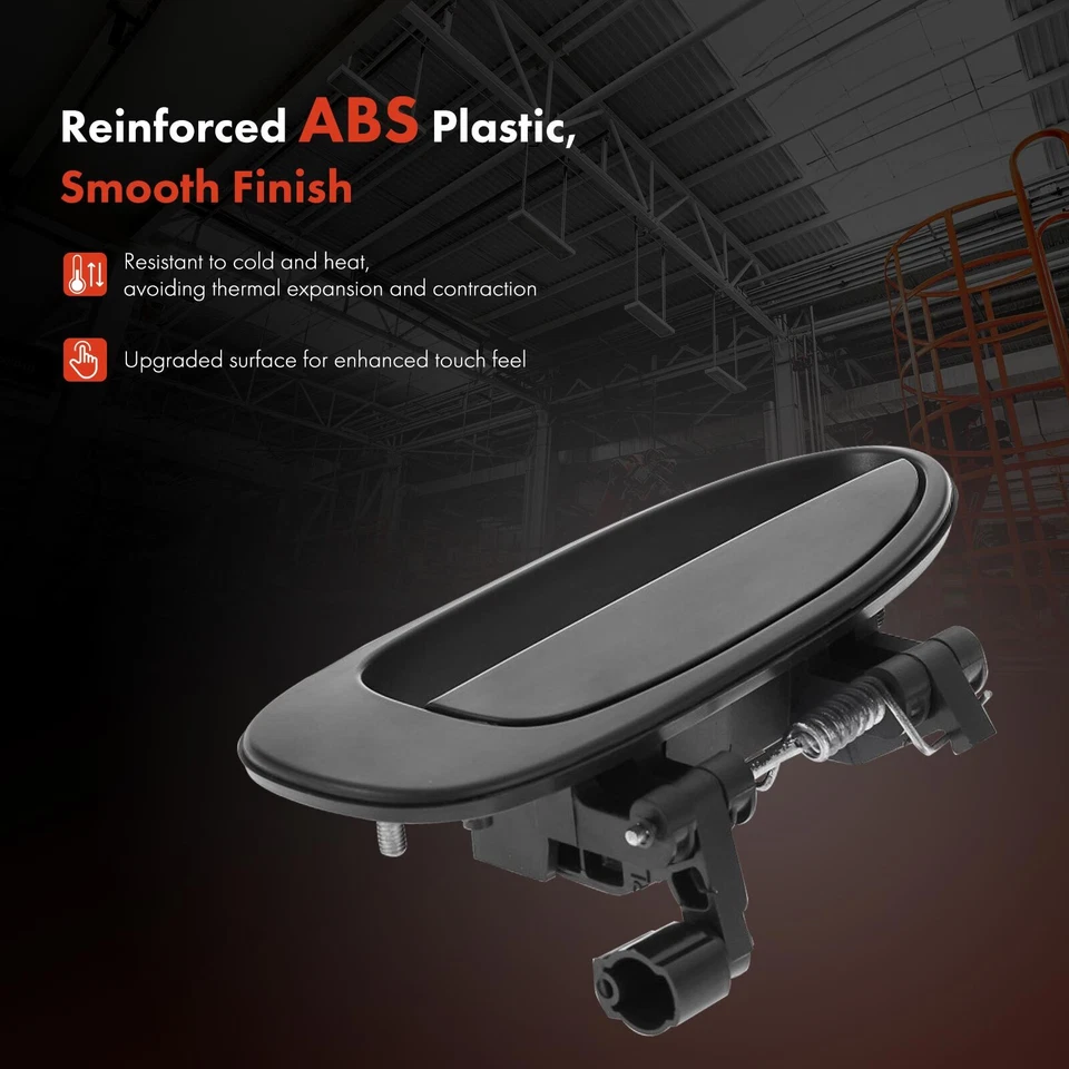 Maçaneta externa traseira esquerda LH preta com primer para Kia Sephia 1998-2000 Spectra - Imagem 3 de 4