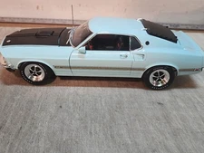 ACME 1:18 -1969 FORD MUSTANG MACH 1 428 COBRA JET AZTEC AQUA- FREE SHIP-A1801885