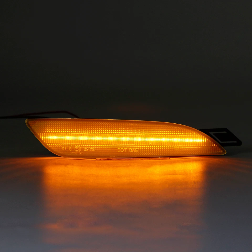 2X Smoked LED Side Marker Amber Light For Porsche Panamera 2014-16 97063104800 Foto 2 de 4