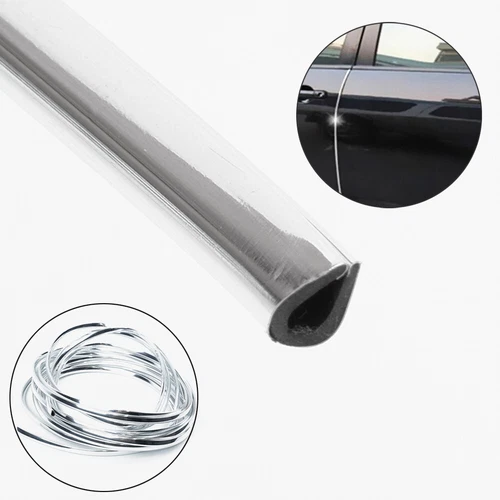 NEW Chrome Moulding Trim Strip Car Door Edge Scratch Guard Protector Cover 6M - Picture 9 of 12