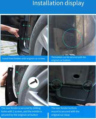 GRTYSVB Spritzschutz Für Volvo V60 2010-2018 - 4-tlg. Set