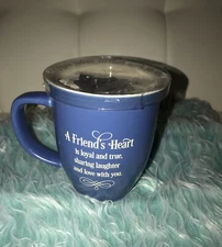 Abbey Coffee Tea Mug Cup and Visor Clip Gift Set Guardian Angel Blue