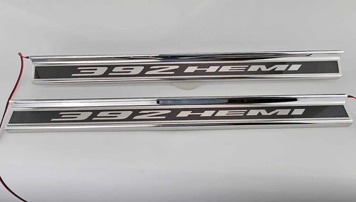 2015-2024 DODGE CHALLENGER  CARBON FIBER DOOR SILLS WITH "392 HEMI" POLISHED