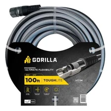 Garden Hose Gray ToughLite Heavy Duty Flexibility Twist Resistant 5/8" x 100 ft.