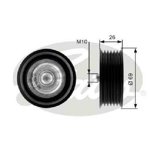 Original GATES Deflection/Guide Pulley Ribbed Belt T36125 for Ford Jaguar