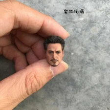 1/12  Man Head Sculpt Carving Tony Stark Fit 6" SHF Male Action Figure Body