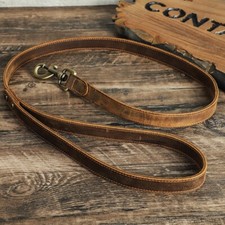 Personalized Customizable Handmade Crazy Horse Leather Pet Dog Leashes Tow Rope