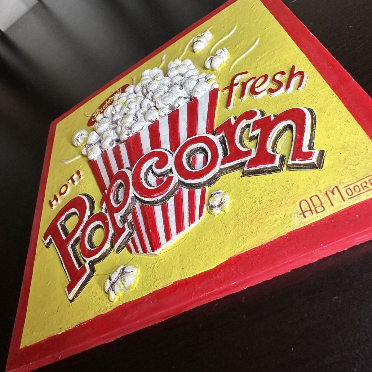 Quadro Popcorn Hot & Buttery – Stampa Su Vetro Con Cornice Effetto Legno Nero – 20x30 Cm – Arredo Cucina Originale - 5