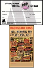 MARTHA REEVES AND THE VANDELLAS  FAN CLUB MEMBERSHIP CARD - VINTAGE FANTASY