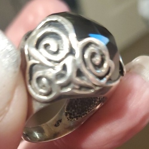 Anello unico quarzo fumé pietra preziosa argento sterling 925 anello fatto a mano vintage - Foto 7 di 8