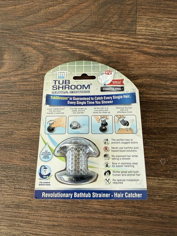 TubShroom® Drain Hair Catcher in Stainless Steel - NEW