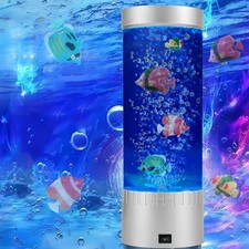 Bubble Fish Lamp with Color Changing Relaxing Mood Light with USB Fish Aquari...