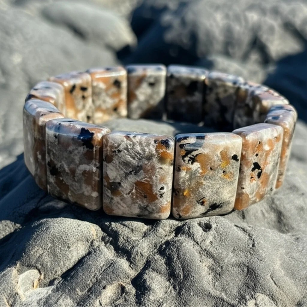 Yooperlite Bracelet Cuff Fluorescent Sodalite UV Reactive Rare Crystal Healing