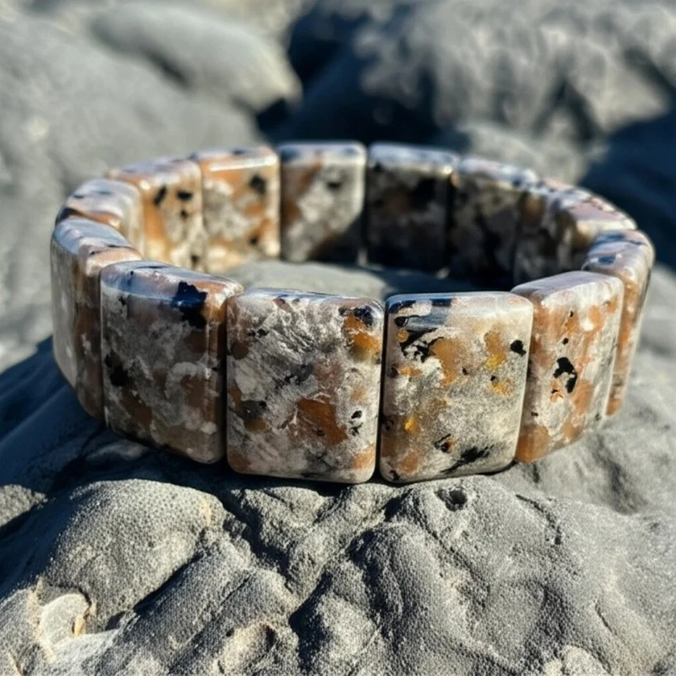 Brazalete Pulsera Yooperlite Sodalita Fluorescente UV Reactivo Raro Cristal Curativo Foto 2 de 4