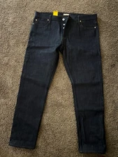 Unbranded 21 oz Indigo rigid raw selvedge denim size 40