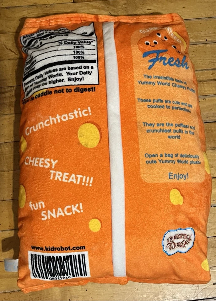 Kid Robot Yummy World Cheesy Puffs Plush w 8 Puffs 19" x 12" Arnold & The Puffs - Image 3 of 4