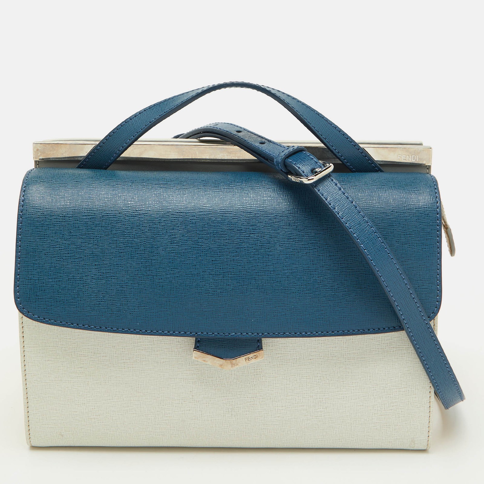 Fendi Multicolor Leather Small Demi Jour Top Handle Bag  