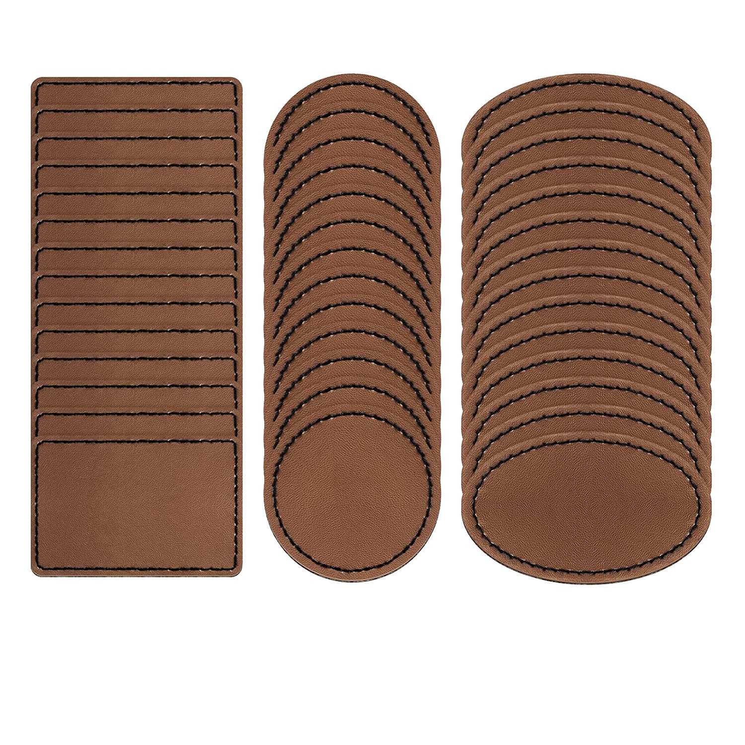 90 Pcs Iron on Leatherette Patch Rustic Faux Leather Patches for  Backpack Y5V5
