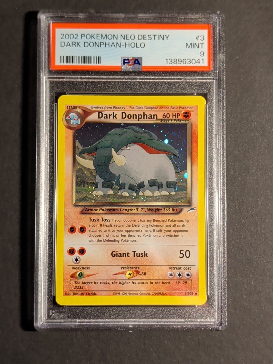 2002 Pokemon Neo Destiny #3 Dark Donphan Holo PSA 9 Mint | eBay