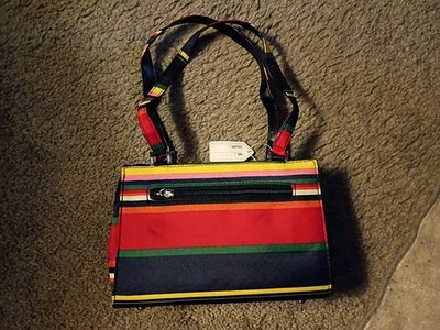 Womans Striped Purse with Inside Pocket New