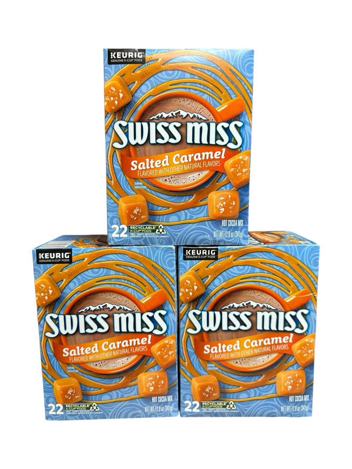Swiss Miss Salted Caramel Hot Cocoa K-Cup Pods Lot of 3 Boxes (66 Pods) 5/2026