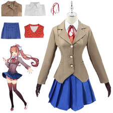 Doki Doki Literature Club Monika Cosplay Costumes Sayori Yuri Natsuki Costume