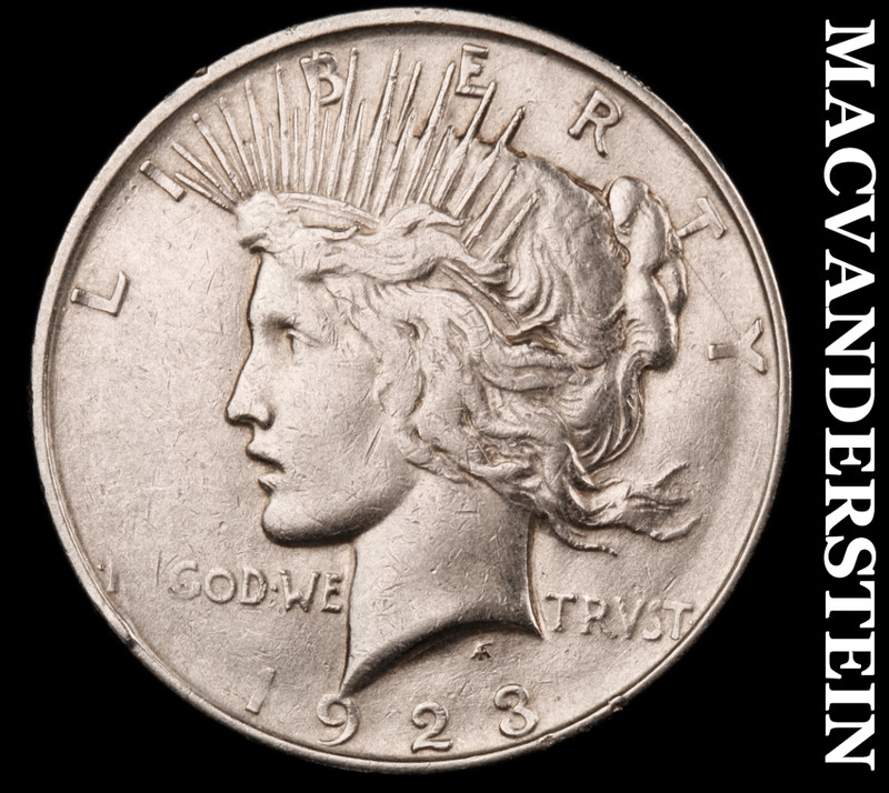1923-D Silver Peace Dollar - Scarce  Better Date  No Reserve  #M653